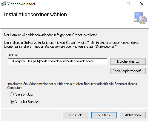 Bild Wähle den Installationsordner – Schritt 2