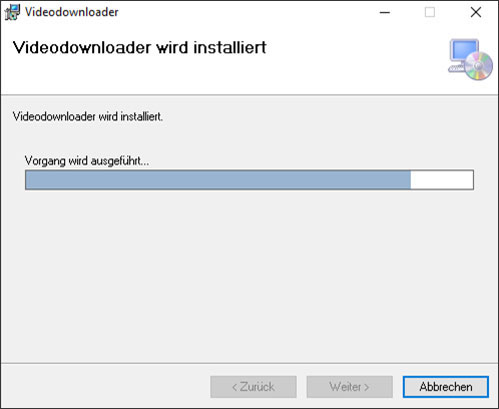 Bild Das Programm wird installiert – Schritt 4
