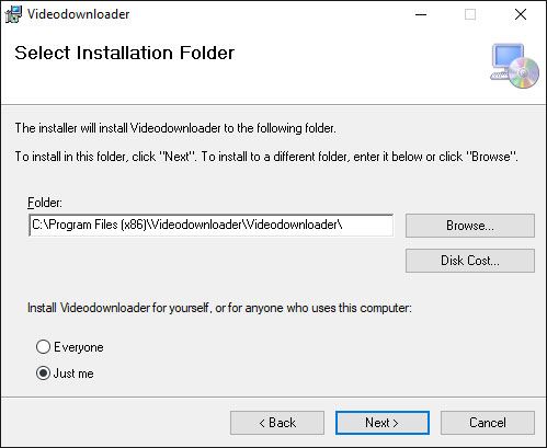 image Choose the installation folder – Step 2